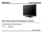 Sony KDL22EX308 Flat Panel Television User Manual
