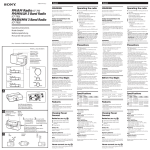 Sony ICF-790 Radio User Manual