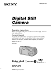 Sony DSC-P1 Digital Camera User Manual