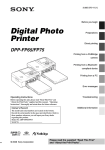 Sony DPP-FP65 Photo Printer User Manual