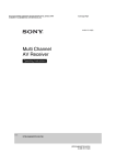 Sony DH730 Stereo Receiver User Manual