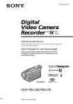 Sony DCR-TRV17E Camcorder User Manual
