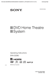 Sony DAV-DZ260 Home Theater System User Manual