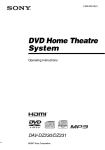 Sony DAV-DZ230 Home Theater System User Manual