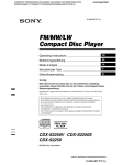 Sony CDX-S2250 CD Player User Manual