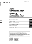 Sony CDX-HS70MW CD Player User Manual