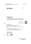 Sony CDX-GT63UIW CD Player User Manual