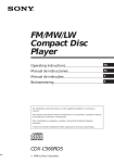 Sony CDX-C560RDS CD Player User Manual