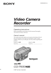 Sony CCD-TR930 Camcorder User Manual