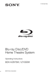 Sony BDV-HZ970W Stereo System User Manual
