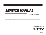 Sony AZ1-L Flat Panel Television User Manual