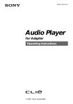 Sony Audio Player for Adapter CD Player User Manual