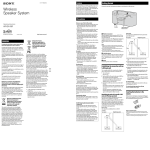 Sony AIR-SA15R Speaker System User Manual