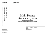 Sony 8000SF Switch User Manual