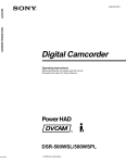 Sony 500WSPL Camcorder User Manual