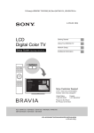 Sony 46HX820 Flat Panel Television User Manual