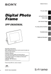 Sony 4-262-215-12 (1) Digital Photo Frame User Manual