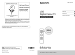 Sony 4-180-179-11(1) Flat Panel Television User Manual