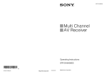Sony 3-875-814-21(1) Stereo Receiver User Manual