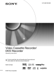 Sony 3-213-480-12(1) DVD VCR Combo User Manual