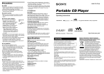 Sony 2-896-703-72 (2) Portable CD Player User Manual