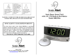 Sonic Alert SBR350SS Clock User Manual