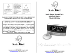 Sonic Alert SB300SS Clock User Manual