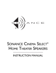 Sonance HOME THEATER SPEAKERS Speaker System User Manual