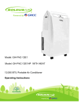 Soleus Air GH-PAC-12E1 Air Conditioner User Manual