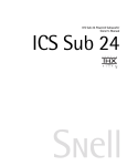 Snell Acoustics ICS Sub 24 Speaker User Manual