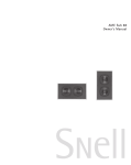 Snell Acoustics AMC Sub 88 Speaker User Manual