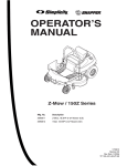 Snapper Z-Mow / 150Z Lawn Mower User Manual