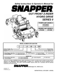 Snapper ZF2100DKU, ZF2300GKU, ZF5200M, ZF6100M Lawn Mower User Manual