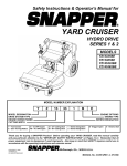 Snapper YZ13331be, YZ13381BE, YZ145332BE, YZ145382BE Lawn Mower User Manual