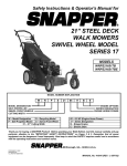 Snapper WRPS216517B, WRPS216517BE Lawn Mower User Manual