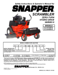 Snapper SZT18426BVE, SZT20486BVE Lawn Mower User Manual