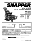 Snapper SPLHI53KW Lawn Mower User Manual