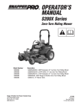 Snapper S200X/72 Lawn Mower User Manual