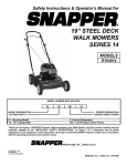 Snapper R194014 Lawn Mower User Manual