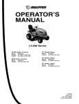 Snapper LT-200 Series Lawn Mower User Manual