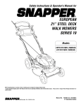 Snapper ERP2187519BV, EP2187519BV Lawn Mower User Manual