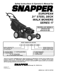 Snapper EP2167517BV, ERP2167517BV Lawn Mower User Manual