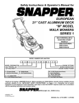 Snapper EMLP21501KWV, EMLP21601, EMLP21601E Lawn Mower User Manual