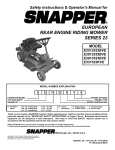 Snapper E2812523BVE, E2512523BVE, E2813523BVE, E331523KVE Lawn Mower User Manual