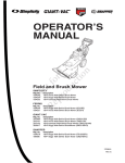 Snapper BC25BE Lawn Mower User Manual