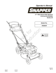 Snapper 7800849 Lawn Mower User Manual