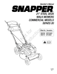 Snapper 7800764 CRP218520 Lawn Mower User Manual