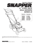 Snapper 7800596 Lawn Mower User Manual