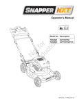 Snapper 7800580 Lawn Mower User Manual