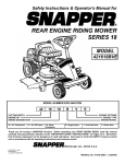 Snapper 421618BVE Lawn Mower User Manual